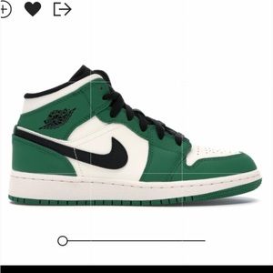 NIKE  AIR JORDAN 1 mid SE Pine Green Sneakers MENS  NO:852542-301